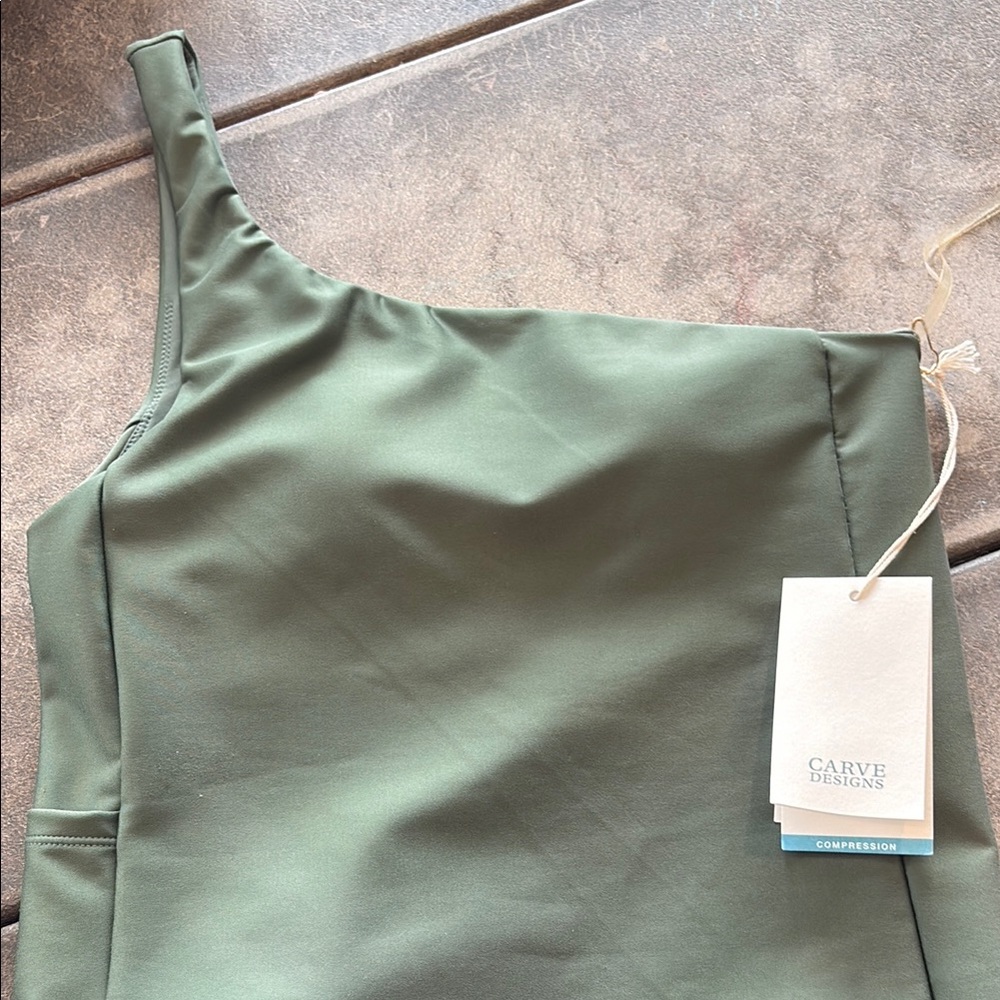 Carve Designs Rio Compression Tankini S Cilantro